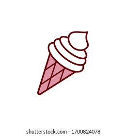 plantilla de diseño vectorial de icono de helado
