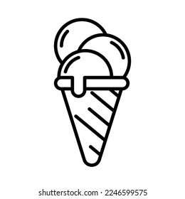 Ice cream icon vector design template on white background