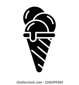 Ice cream icon vector design template on white background
