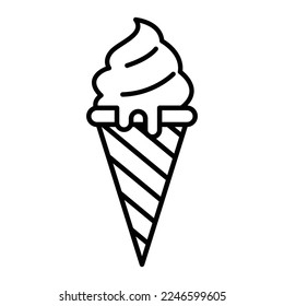 Ice cream icon vector design template on white background
