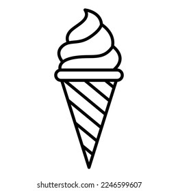 Ice cream icon vector design template on white background