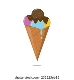 Ice Cream Icon Vector Design. 