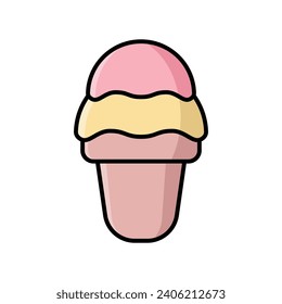ice cream icon vector design template simple and clean