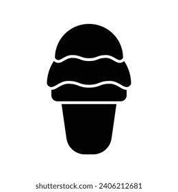 ice cream icon vector design template simple and clean