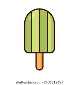 plantilla de diseño de vectores de iconos de helados simple y limpio