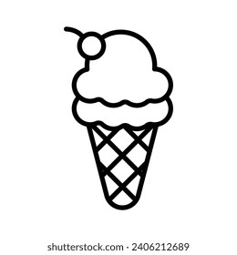 ice cream icon vector design template simple and clean