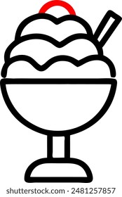 ice cream icon, vector design