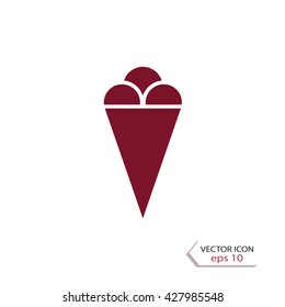 Ice cream icon, vector design