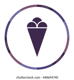 Ice cream icon, vector design