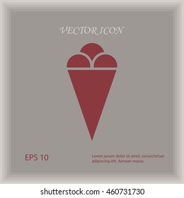 Ice cream icon, vector design