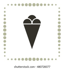 Ice cream icon, vector design