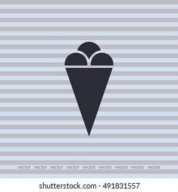 Ice cream icon, vector design