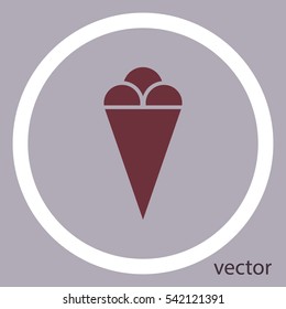 Ice cream icon, vector design