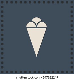 Ice cream icon, vector design