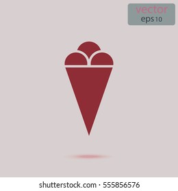 Ice cream icon, vector design