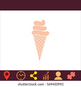 Ice cream  icon. Vector design. 