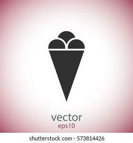 Ice cream icon, vector design