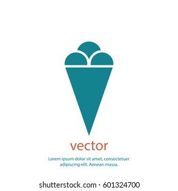 Ice cream icon, vector design