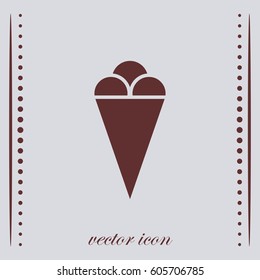 Ice cream icon, vector design