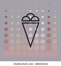 Ice cream icon, vector design