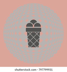Ice cream icon, vector design element