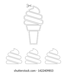 Ice cream icon vector drawing