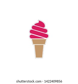 Ice cream icon vector drawing