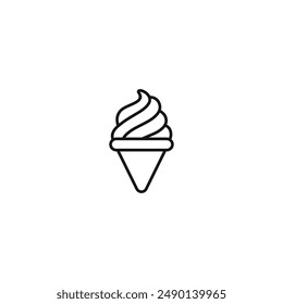 Ice cream icon vector. EPS 10 editable vector