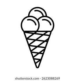 Ice cream icon. Vector eps 10