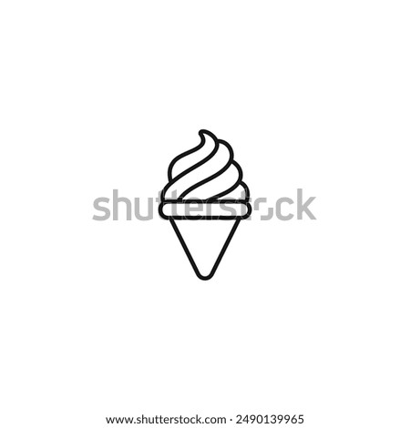 Ice cream icon vector. EPS 10 editable vector