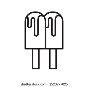 Ice cream icon vector flat trendy 