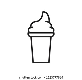 Ice cream icon vector flat trendy 
