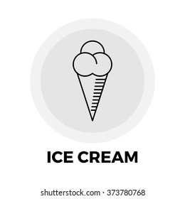 Ice Cream icon vector. Flat icon isolated on the white background. Vector illustration.