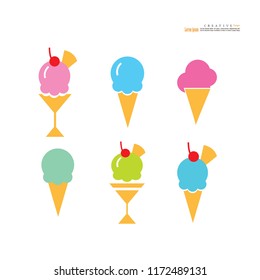 ice cream icon. vector illustration.