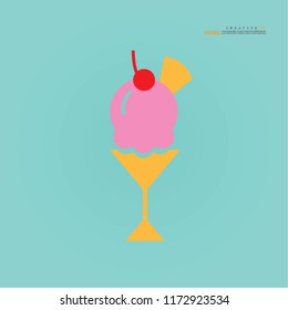 ice cream icon. vector illustration.