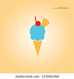 ice cream icon. vector illustration.