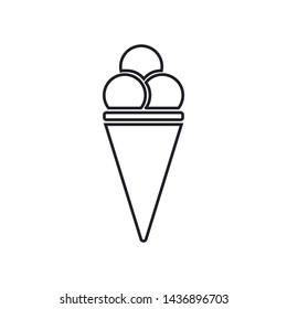 Ice Cream Icon Vector Illustration Eps