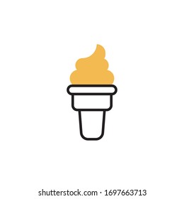 ice cream icon vector illustration modern style design. isolated on white background