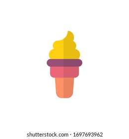 ice cream icon vector illustration flat style design. isolated on white background