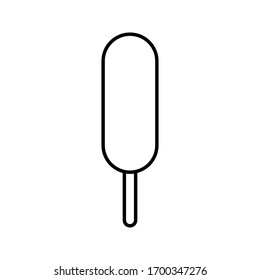 Icono de crema de hielo ilustración vectorial aislada en fondo blanco