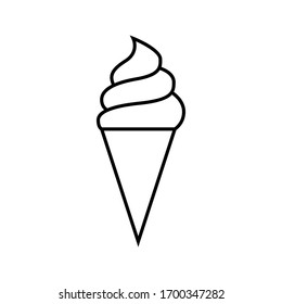 Ice cream icon vector illustration isolated on white background