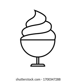 Ice cream icon vector illustration isolated on white background