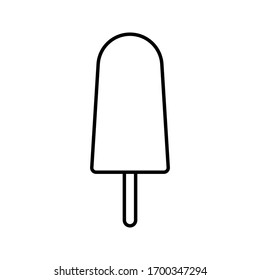 Icono de crema de hielo ilustración vectorial aislada en fondo blanco