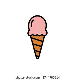 Ice Cream Icon Vector / Illustration