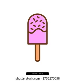 Plantilla de logotipo Ice Cream Icon Vector Illustration