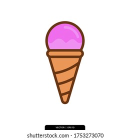 Vorlage für Eis-Cream-Symbol, Vektorgrafik-Logo