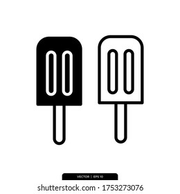 Ice Cream Icon Vector Illustration Logo Template