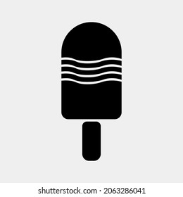 Ice cream icon vector illustration in solid style about summer, use for website mobile app presentation