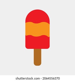 Ice cream icon vector illustration in flat style about summer, use for website mobile app presentation