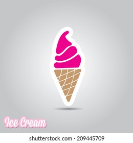Ice Cream icon. vector illustration